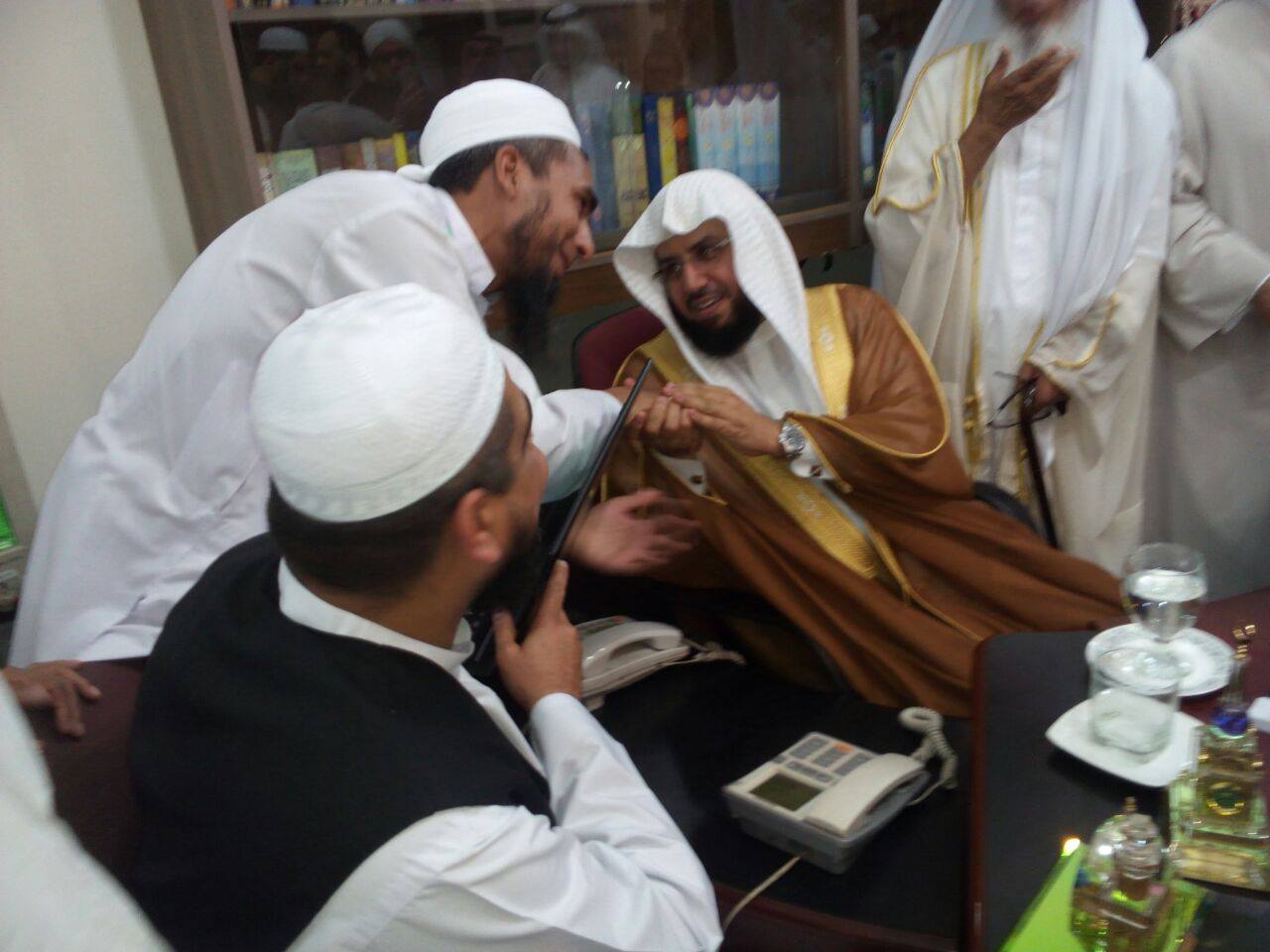 Handshake with Imam Khalid Al-Ghamidi